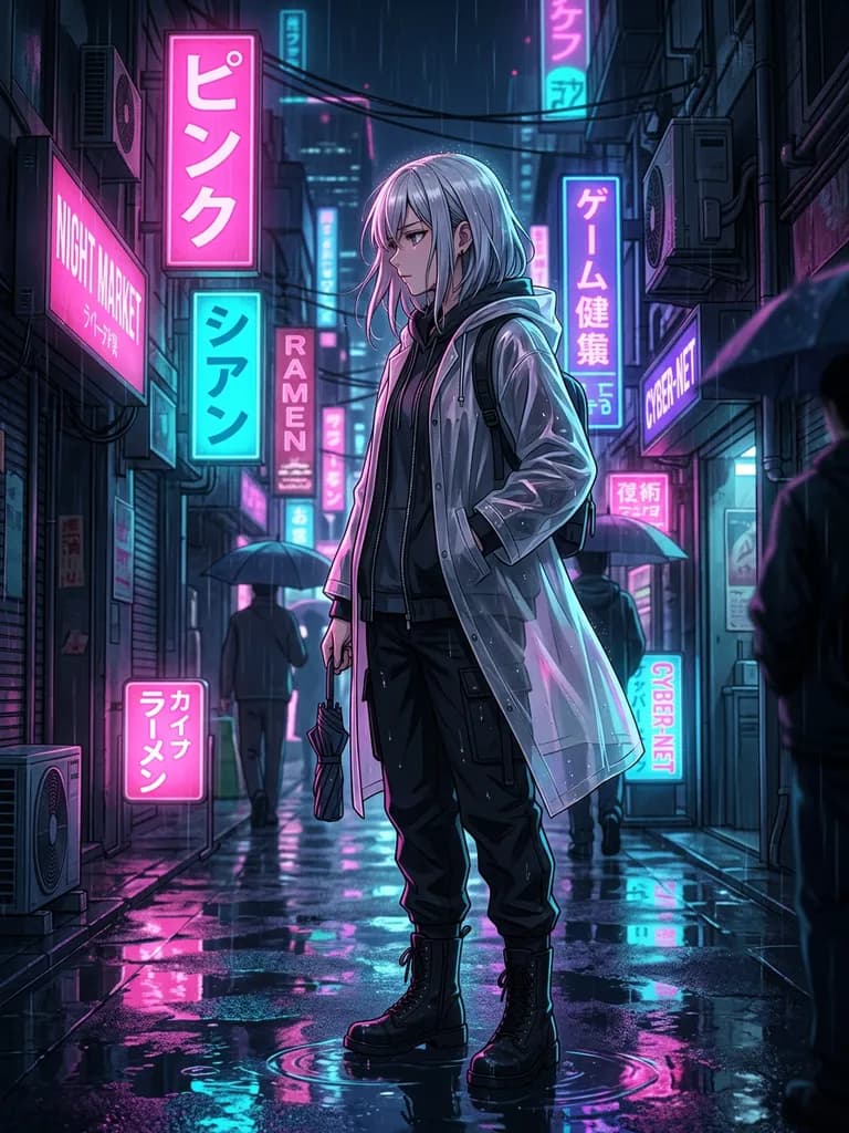 Anime art AI prompt examples — generated on BananaBanana