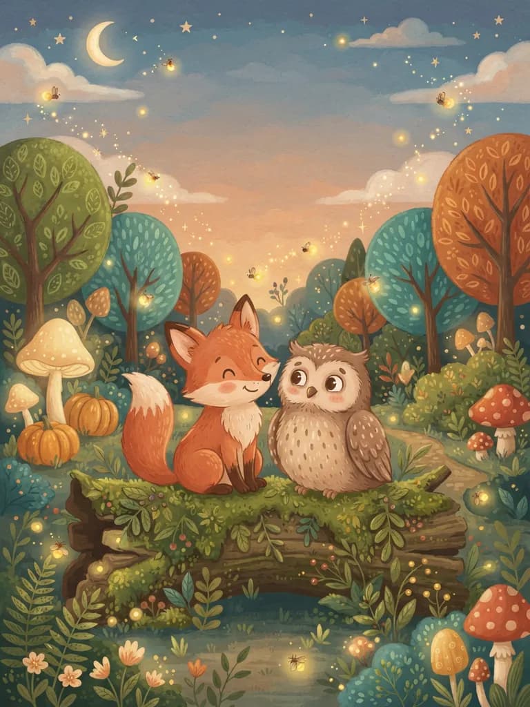 AI-generated book covers example — Children's — forest friends, made with Nano Banana 2 Lite on BananaBanana