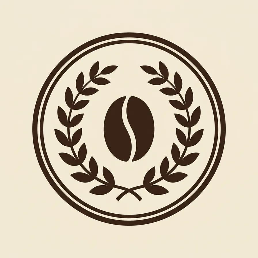 AI-generated logos example — Vintage coffee emblem, made with Nano Banana 2 on BananaBanana