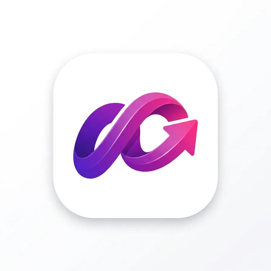 AI-generated logos example — Gradient app icon, made with Nano Banana 2 on BananaBanana