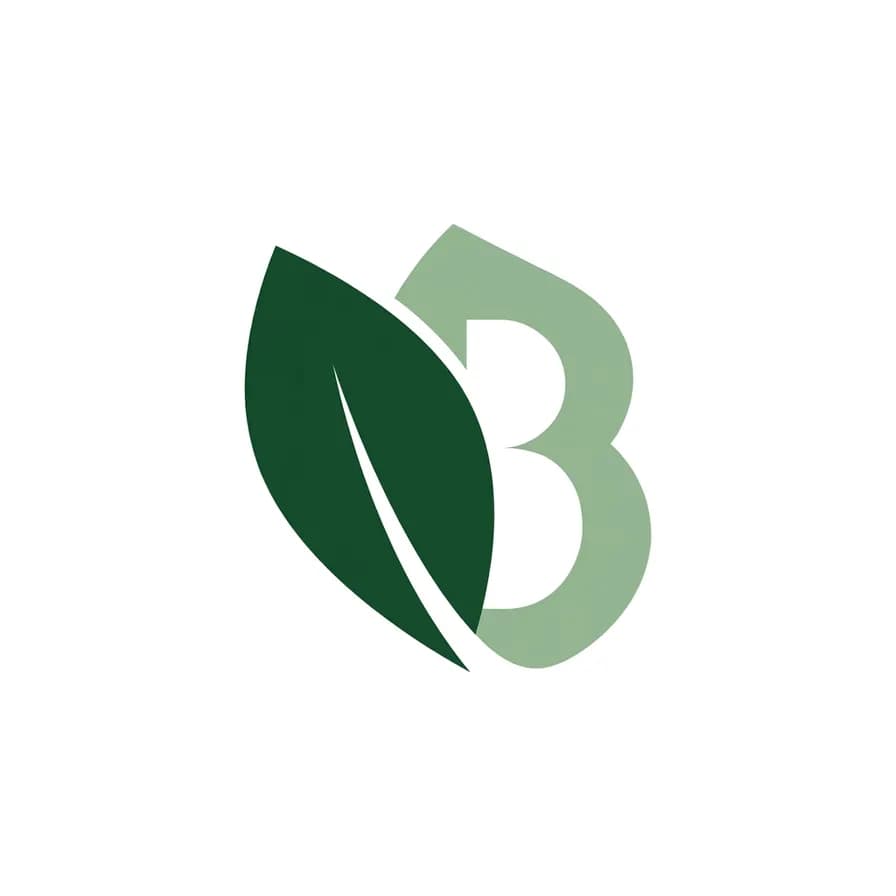 AI-generated logos example — Negative-space monogram, made with Nano Banana Pro on BananaBanana