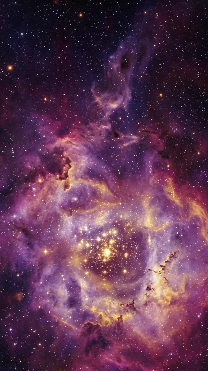 AI-generated phone wallpapers example — Deep space nebula, made with Nano Banana Pro on BananaBanana