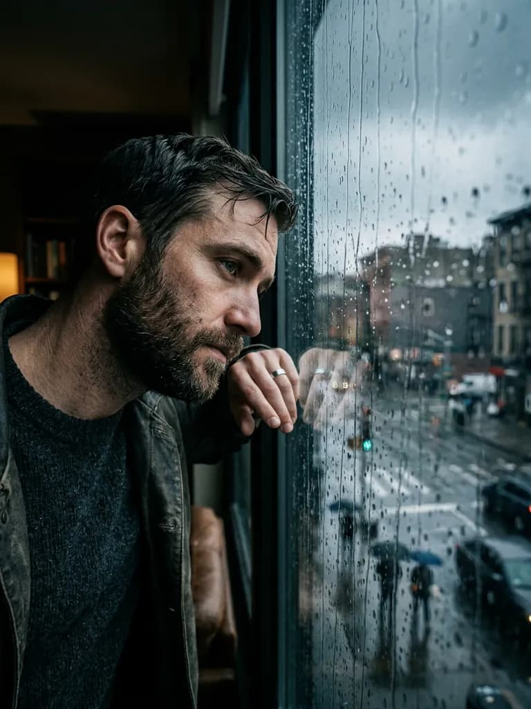AI-generated portraits example — Moody window light, made with Nano Banana 2 on BananaBanana