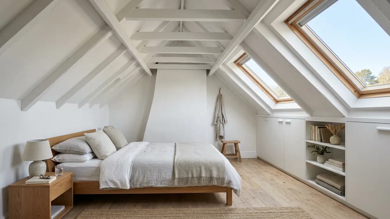 AI-generated real estate example — Loft conversion, made with Nano Banana 2 on BananaBanana