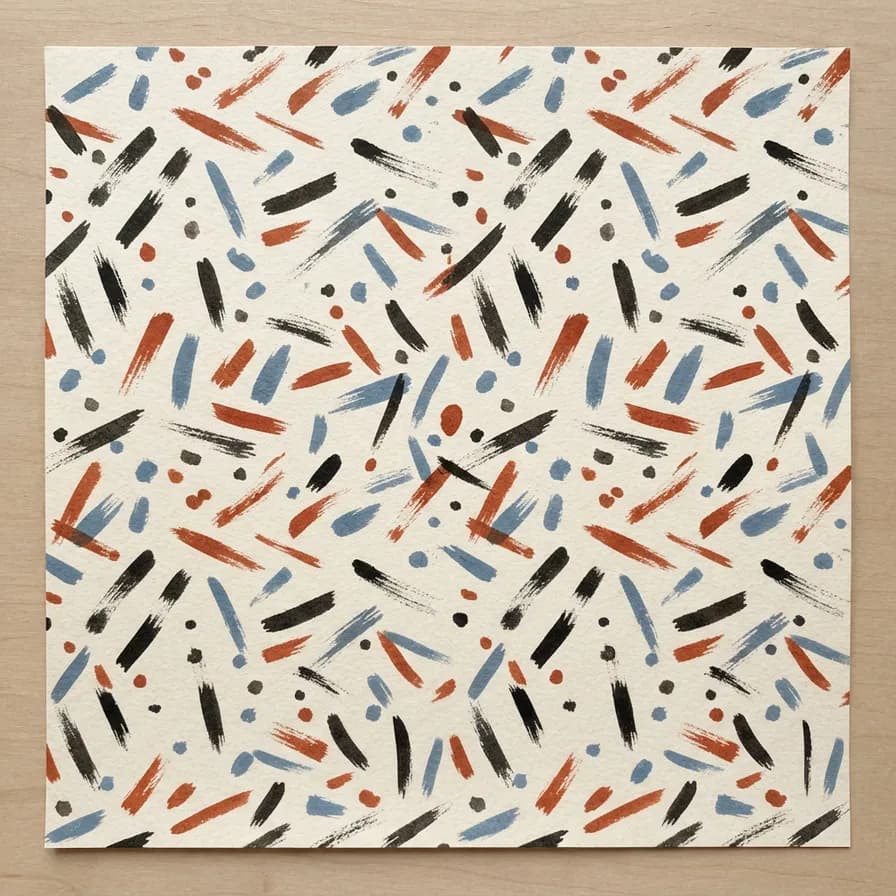 AI-generated seamless patterns example — Abstract brushstrokes, made with Nano Banana 2 Lite on BananaBanana