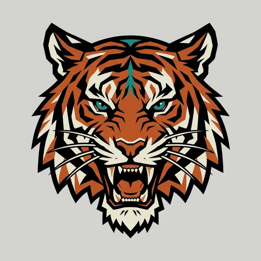 AI-generated t-shirt design example — Streetwear tiger, made with Nano Banana 2 on BananaBanana