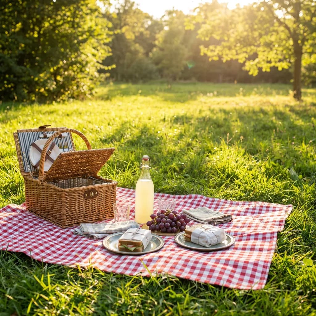 Picnic on grass, Nano Banana Pro