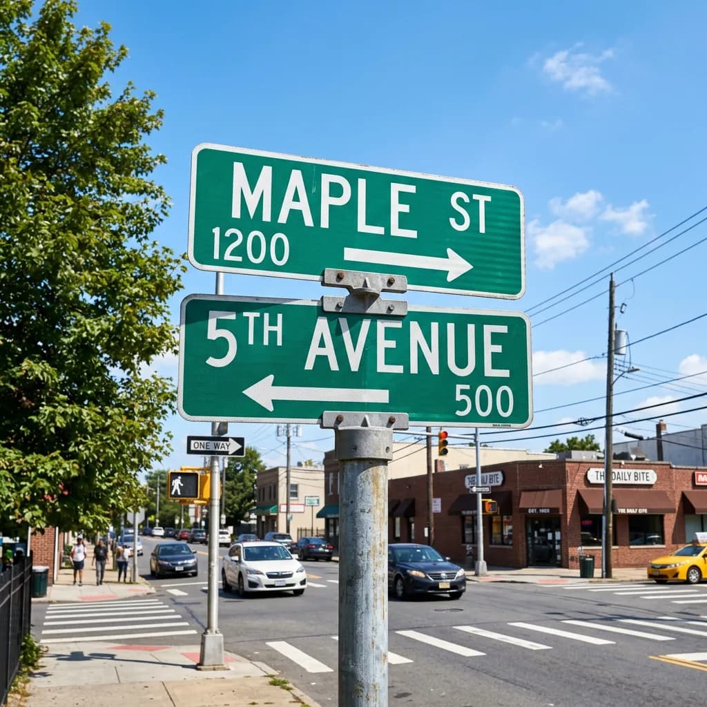 Street sign intersection, Nano Banana 2